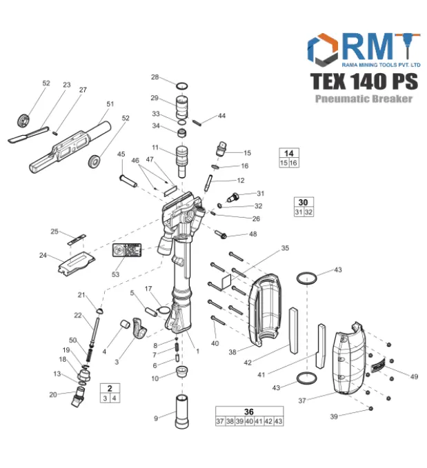 TEX 140 PS - Pneumatic Breaker